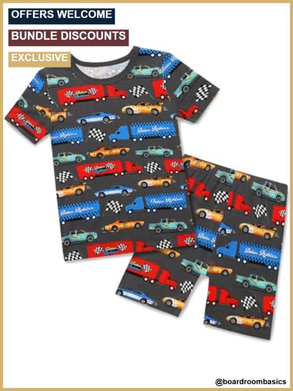 Bamboo Viscose Toddler Boys Pajama Set Short Sleeve Kids Sleepwear